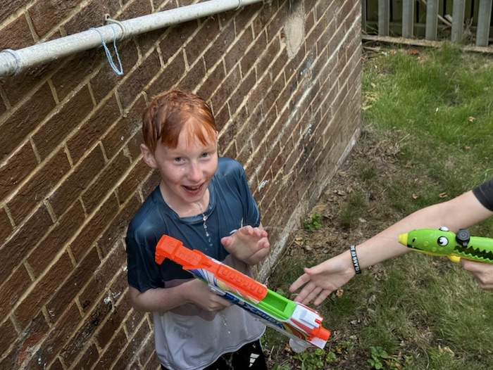 Water fight and barbecue? It must be end of term at Scouts